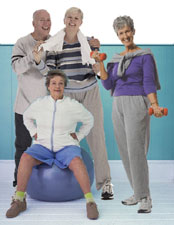 personnes ages sportives